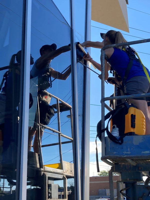 Exterior Window Tinting Services using 3M Window Films. Glare control with 3M Silver 15 Exterior.
