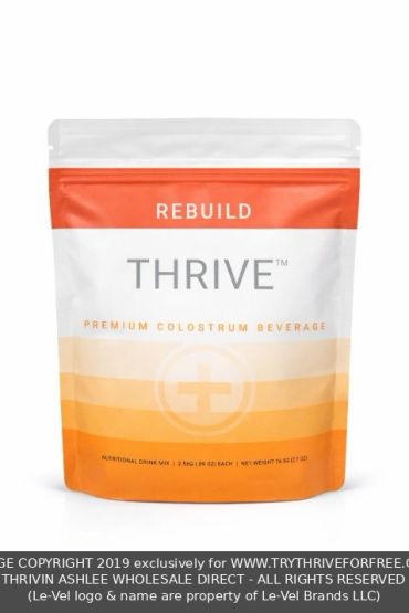 Package of Thrive Premium Colostrum Beverage.