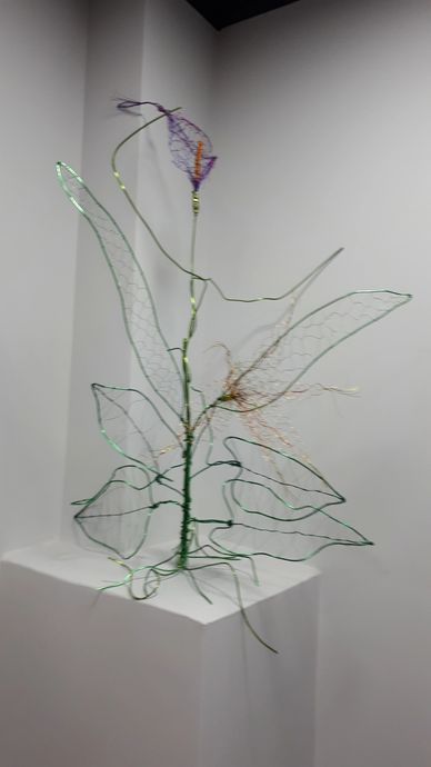 'Lillies' : wire sculpture, in progress approx  3' x 2'