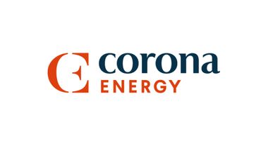 Logo of Corona Energy with stylized 'C' and company name in blue and orange.