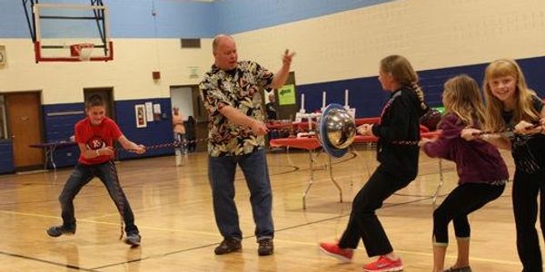 Larry Wirtz  the magical world of science, indiana illinois michigan ohio chavez  school assembly