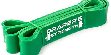 Draper’s Strength heavy duty resistance loop band for powerlifting and assisted pull-ups.