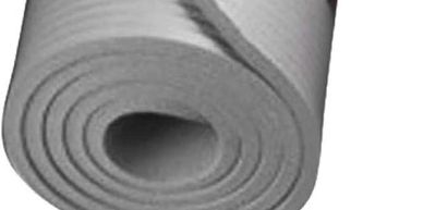 Thick exercise mat for sitting, cushioning, or support during workouts.