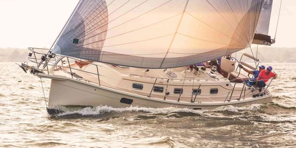 Cover photo of a Island Packet 349 from Island Packet Yachts website