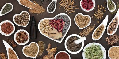 Herbal medicine is part of Traditional Chinese Medicine, using plants, minerals, fruits, and seeds.