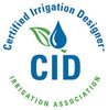 Irrigation Association Certified Irrigation Designer with a white background
