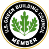 US Green Building Council Member Badge with a white color background