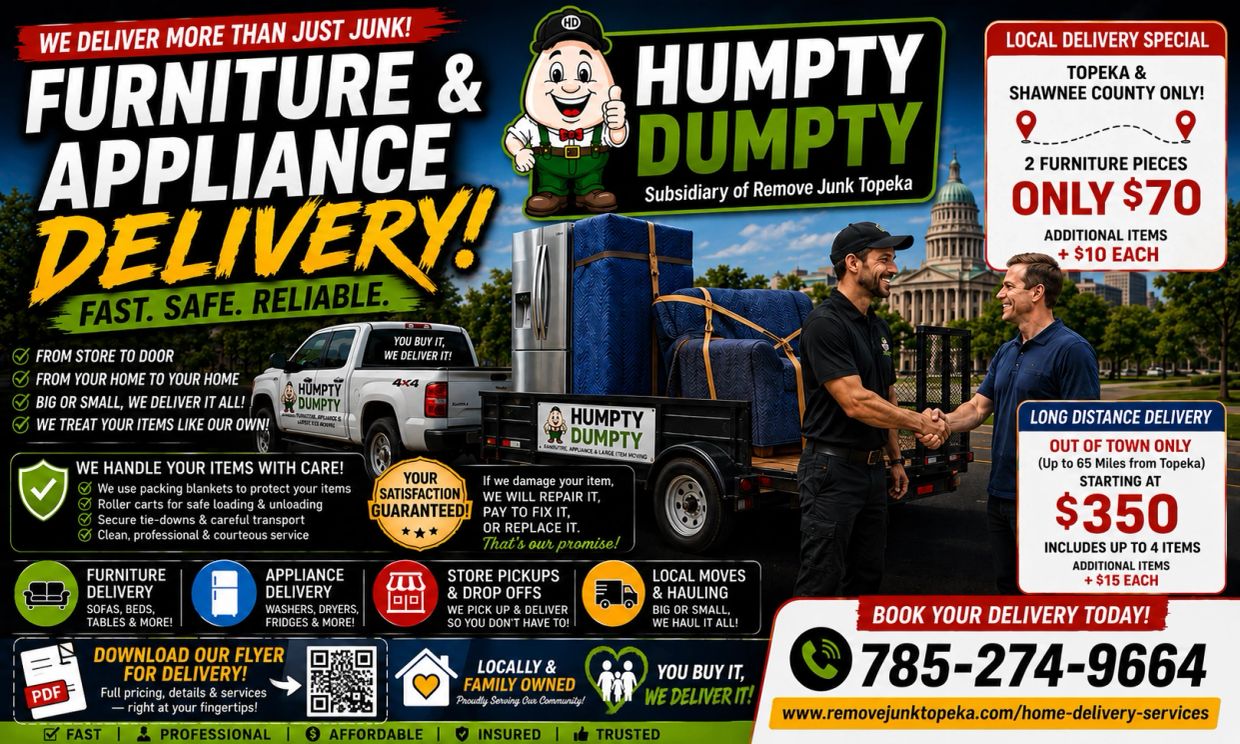 LOCAL AND LONG DISTANCE DELIVERY (785) 274-9664 Topeka and Shawnee County Kansas