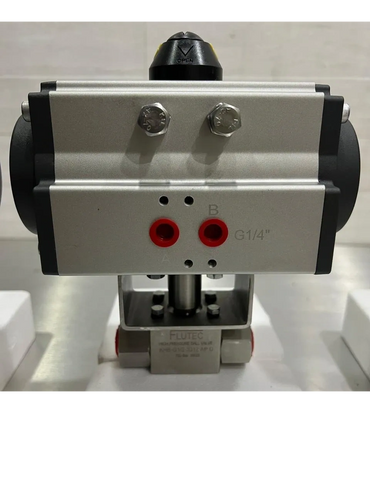 ball valve with pneumatic actuator, double acting, single acting, rack and pinion, high pressure