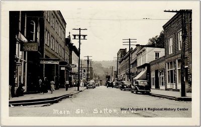 Historic Photo of Sutton, WV taken on Main Street