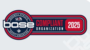 Logo for a baseball safety education compliant organization for 2025.
