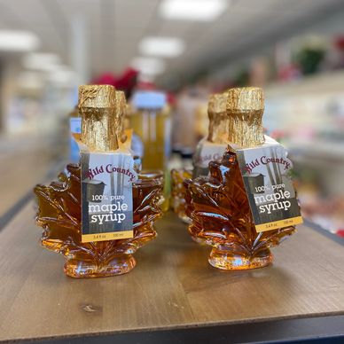 Specialty maple syrup and honey available at F & D meats in Virginia MN