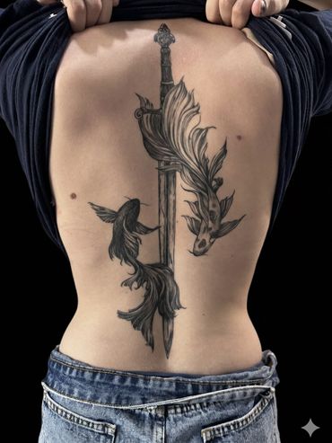 Spine tattoo