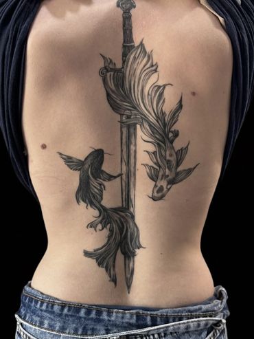 Spine tattoo