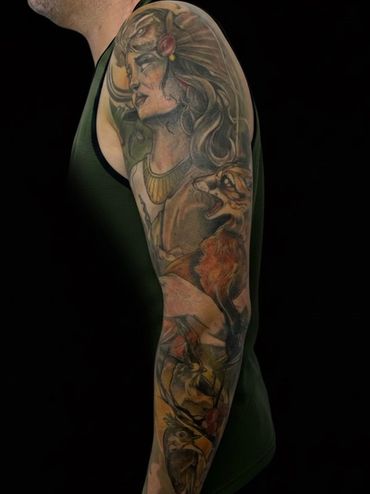 Neotraditional sleeve