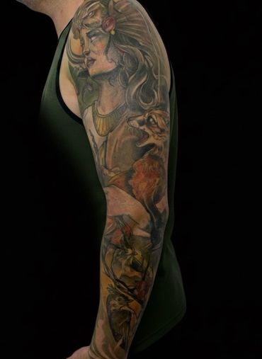 Neotraditional sleeve