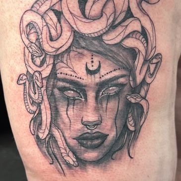Mayhem Medusa tattoo