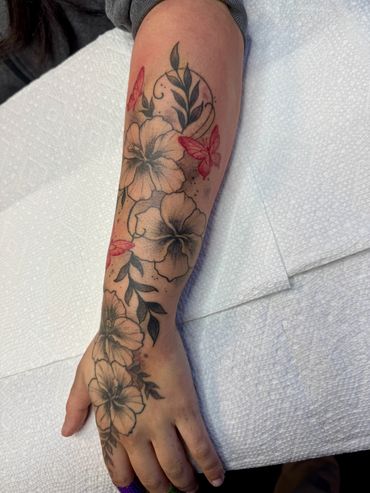 floral tattoo