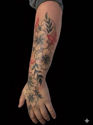 floral tattoo