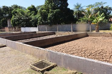 leitos de secagem de lodo da Esan