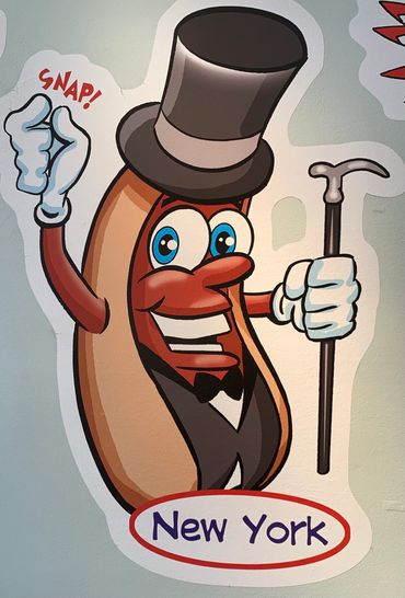 Yellow Mustard & our spicy & sweet “DoggySauce” is a kicked up version of NY Pushcart onion sauce.