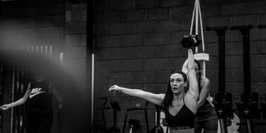 One of the CommandoFit Bristol members practicing lunges.