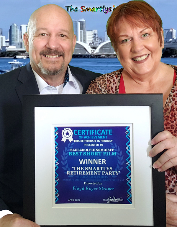 Best Short Film Winner by Bluez Dolphins for The Smartlys. We won the whole fest!!!