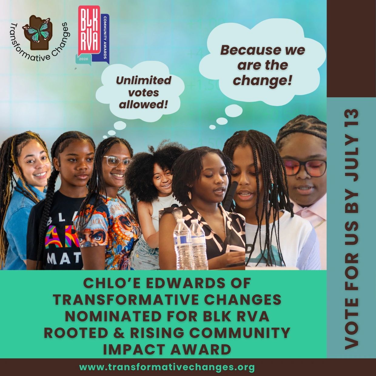 Diverse group of young Black women gathered, expressing unity and empowerment.