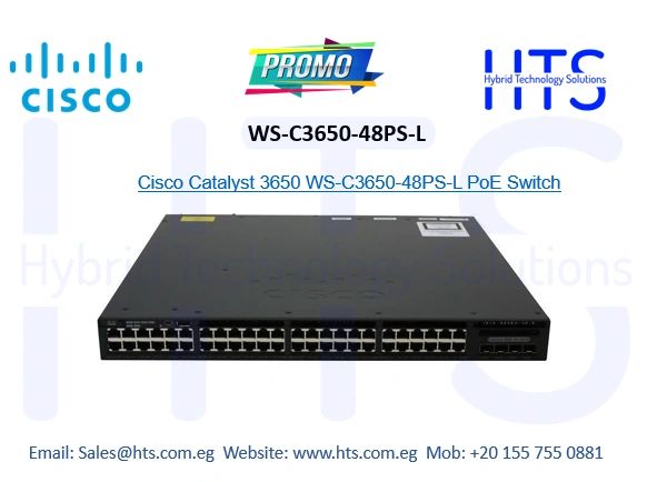 Cisco Catalyst 3650 WS-C3650-48PS-L PoE Switch