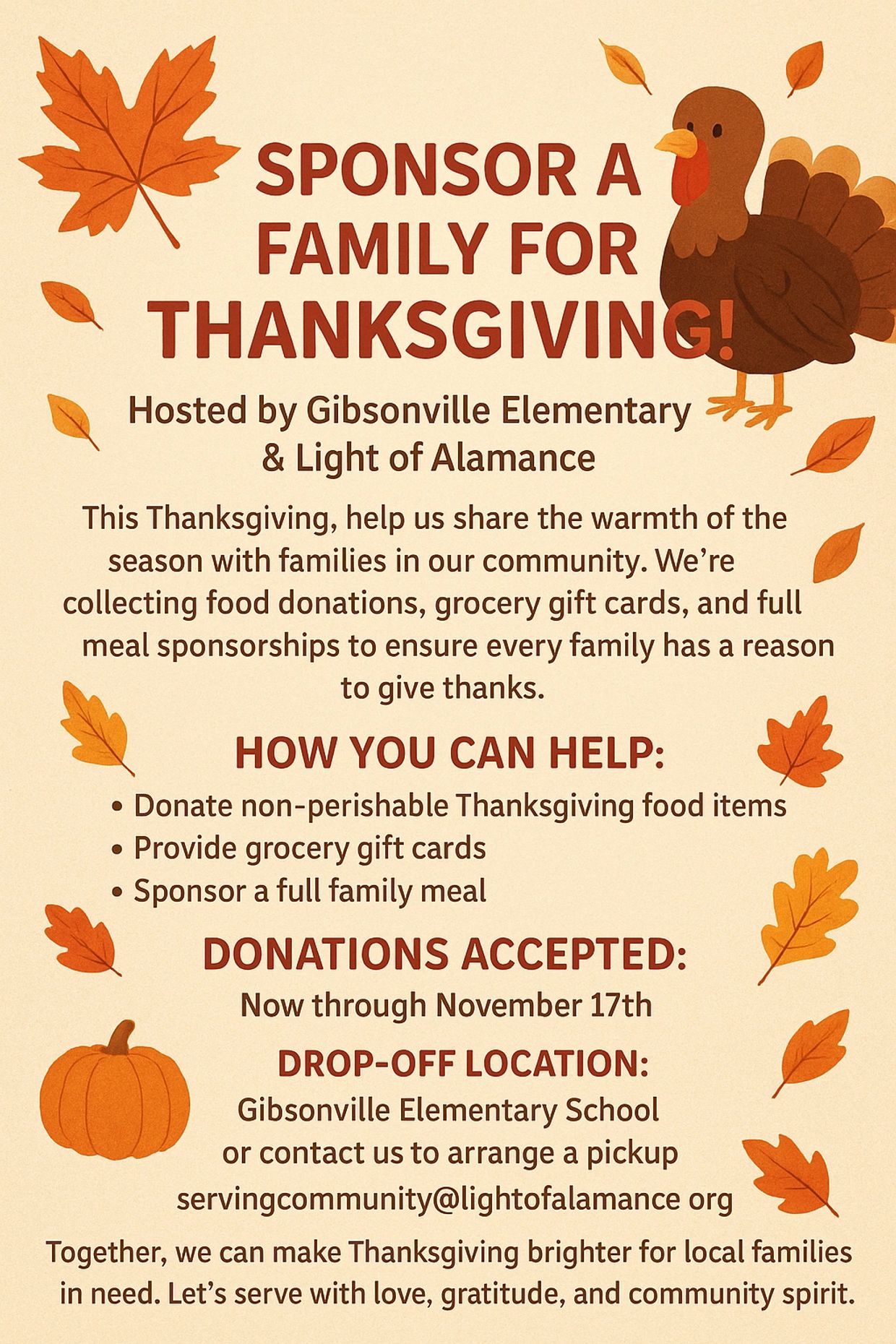 Light of Alamance is helping to start a food pantry at Gibsonville Elementary ❤️