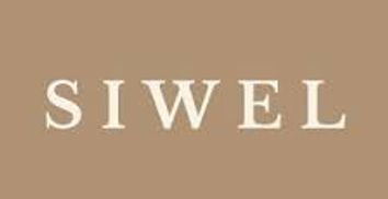 Logo with the word 'SIWEL' on a beige background.