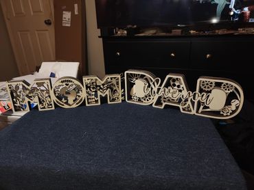 Multi layer laser cut designs