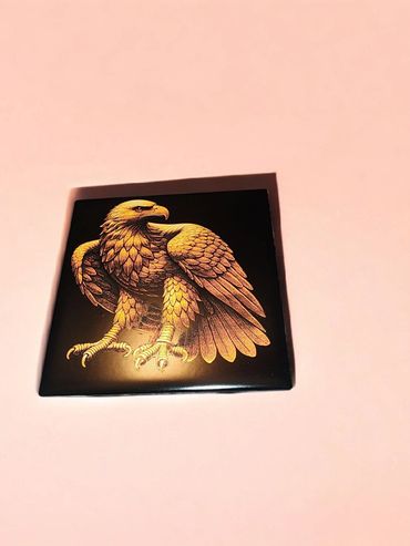 laser engraved painted tile