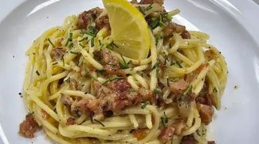 bacon, carbonara, pasta
