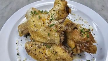 roasted, garlic, wings