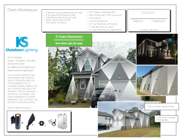 KS Outdoor Lighting Proposal, Adobe Illustrator CC, Rendering