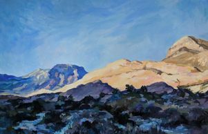 'Red Rock Landscape II ' Oil on Linen 24" x 36" SOLD