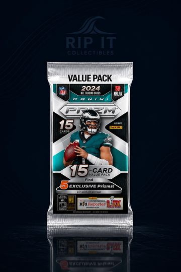 2024 Panini Prism NFL trading cards value pack with 15 cards.