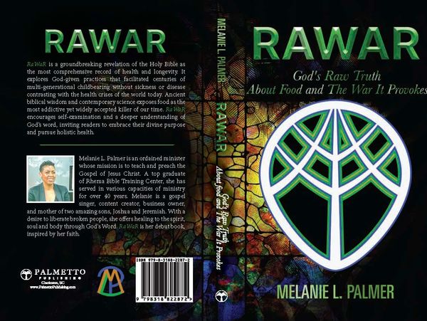 Book cover of RaWAR exploring God's truth about food and health through biblical insights.