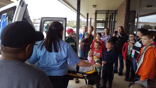 Homeschool families participate in a field trip to the E 911 Emergency Center in McMinn County.  