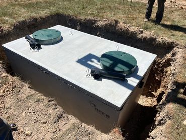 Septic system tank install