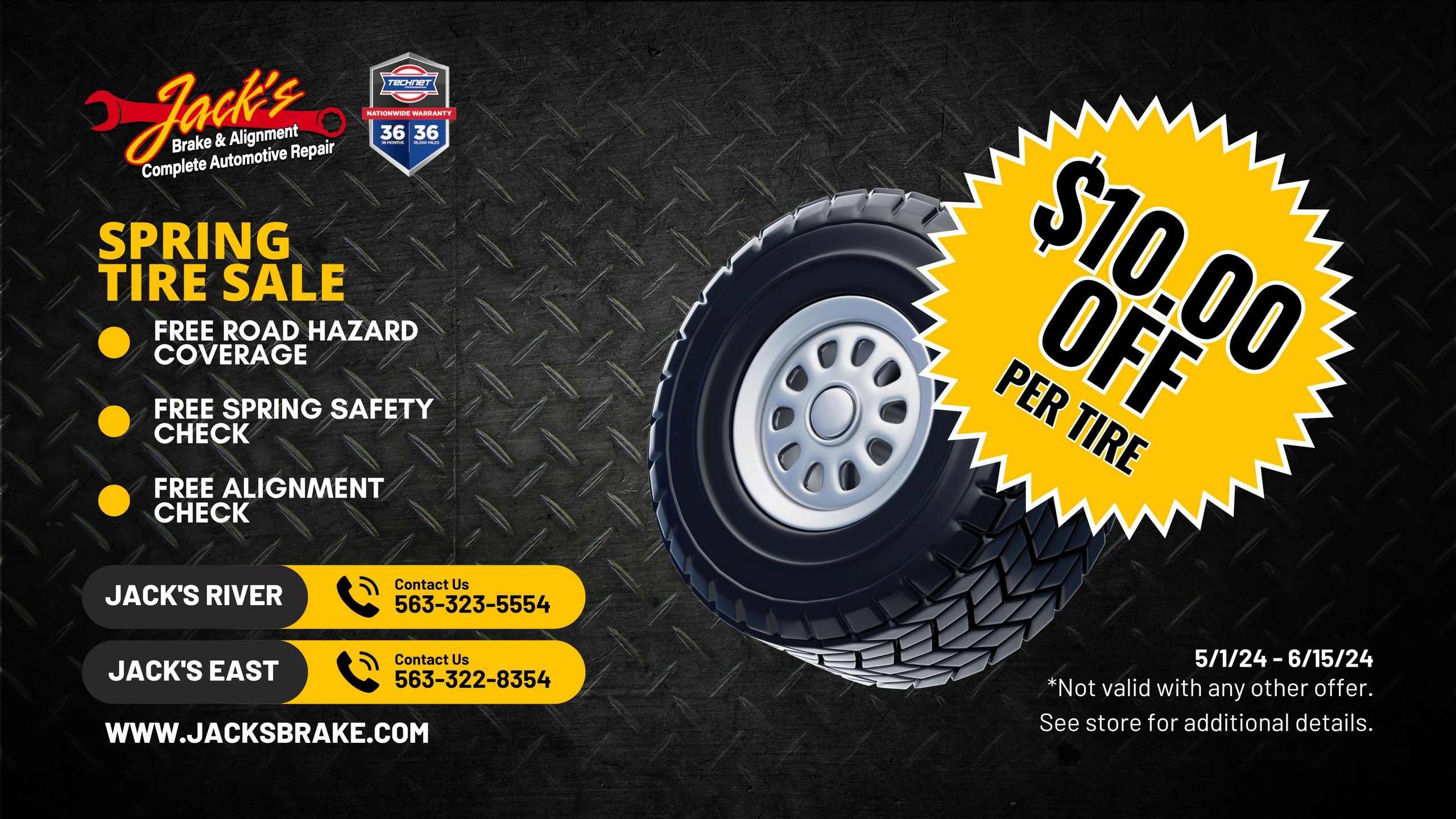 cheap tires, huge savings on tires, cheap tires at Jack's Brake, cheap tires in davenport iowa
