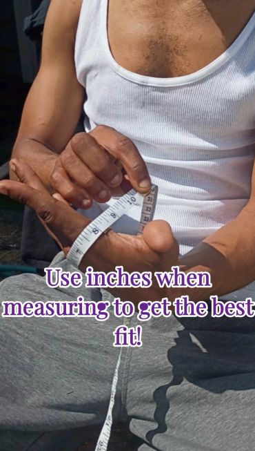 Measuring-Tape being shown wrapped around the diameter of a hand with the inches-side facing upward as if a Triage tri hold was worn.