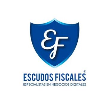 Blue shield logo with EF initials and business text.