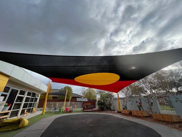 Aboriginal flag design shade sail