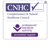 Complementary and Natural Healthcare Council certification badge.