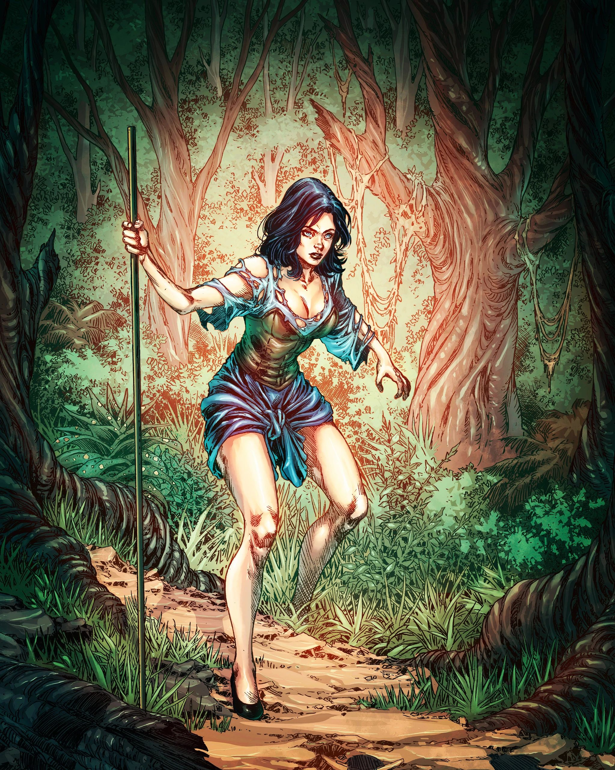 Tam walking in the jungle