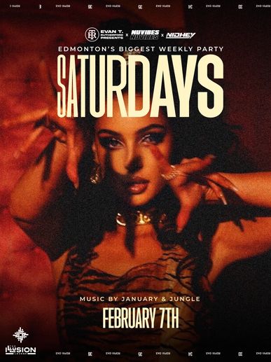 Edmonton’s biggest weekly Party every Saturday inside The Illusion Lounge. Open format Music.