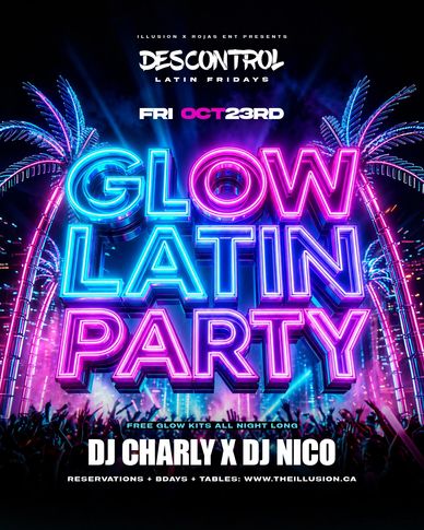 Edmonton’s biggest weekly Latin Party every Friday inside The Illusion Lounge.