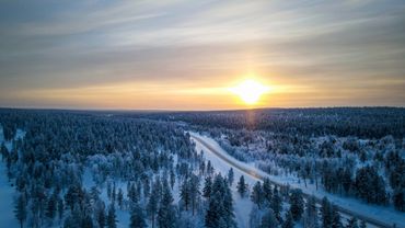 Sunset on Lapland, Finland